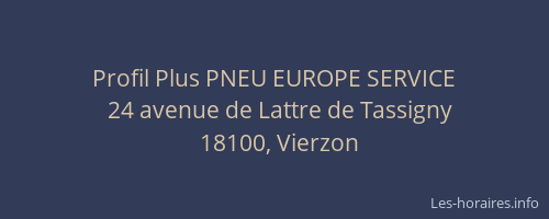 Profil Plus PNEU EUROPE SERVICE