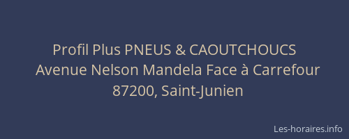 Profil Plus PNEUS & CAOUTCHOUCS