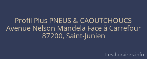 Profil Plus PNEUS & CAOUTCHOUCS