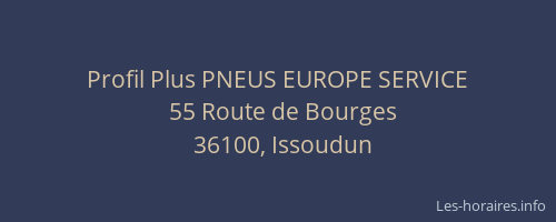 Profil Plus PNEUS EUROPE SERVICE