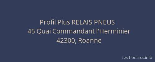 Profil Plus RELAIS PNEUS