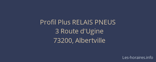 Profil Plus RELAIS PNEUS