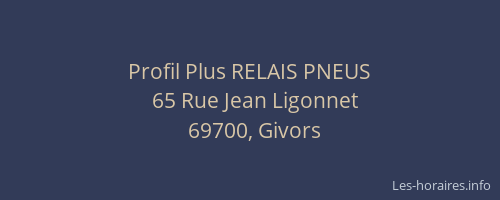 Profil Plus RELAIS PNEUS