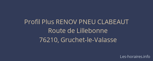 Profil Plus RENOV PNEU CLABEAUT