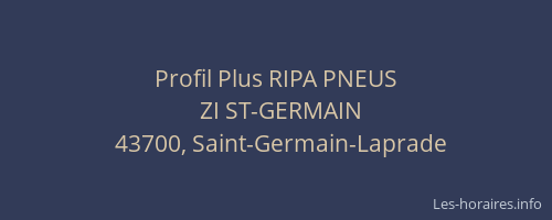 Profil Plus RIPA PNEUS