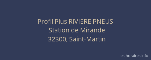 Profil Plus RIVIERE PNEUS