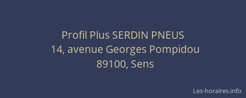 Profil Plus SERDIN PNEUS