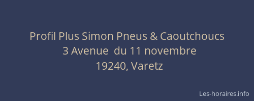 Profil Plus Simon Pneus & Caoutchoucs