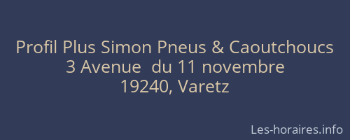 Profil Plus Simon Pneus & Caoutchoucs