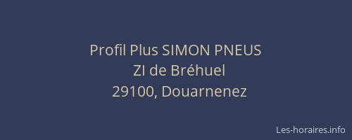 Profil Plus SIMON PNEUS