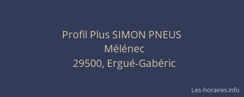Profil Plus SIMON PNEUS
