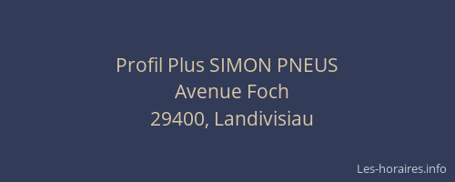 Profil Plus SIMON PNEUS