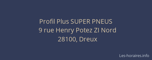 Profil Plus SUPER PNEUS