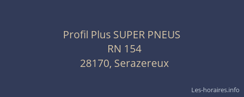Profil Plus SUPER PNEUS