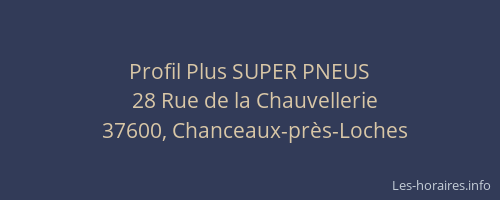 Profil Plus SUPER PNEUS