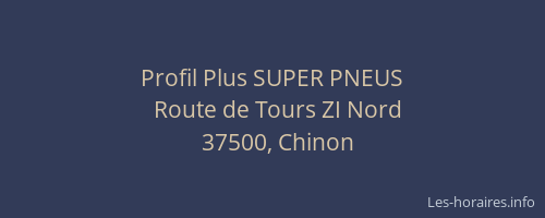 Profil Plus SUPER PNEUS