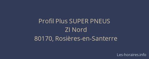 Profil Plus SUPER PNEUS