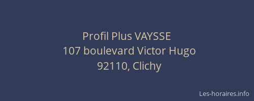 Profil Plus VAYSSE