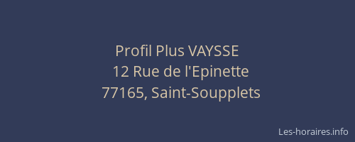 Profil Plus VAYSSE