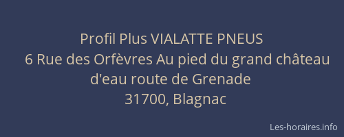 Profil Plus VIALATTE PNEUS