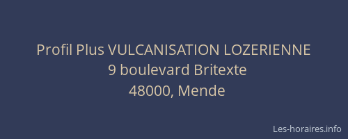 Profil Plus VULCANISATION LOZERIENNE