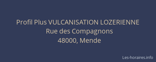 Profil Plus VULCANISATION LOZERIENNE