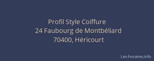 Profil Style Coiffure