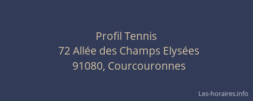 Profil Tennis