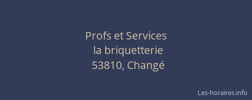 Profs et Services