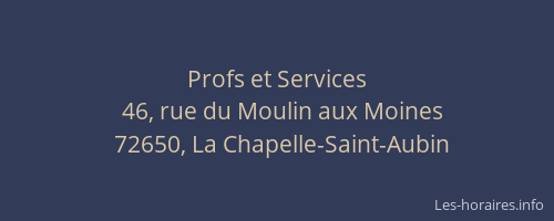 Profs et Services