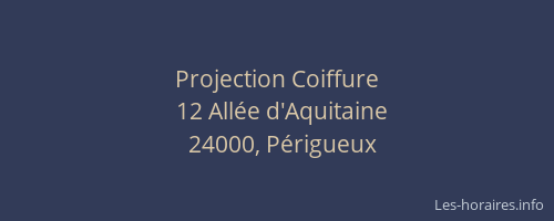 Projection Coiffure