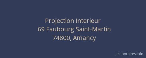 Projection Interieur