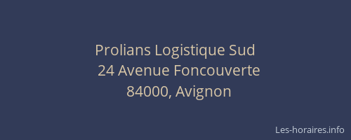 Prolians Logistique Sud