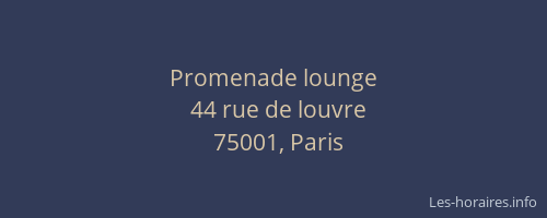 Promenade lounge
