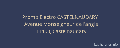 Promo Electro CASTELNAUDARY