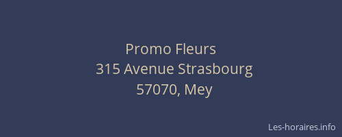 Promo Fleurs