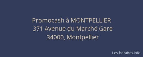 Promocash à MONTPELLIER