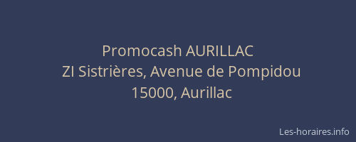 Promocash AURILLAC