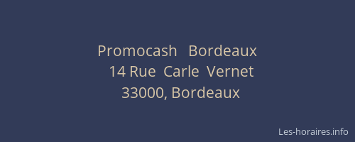 Promocash   Bordeaux