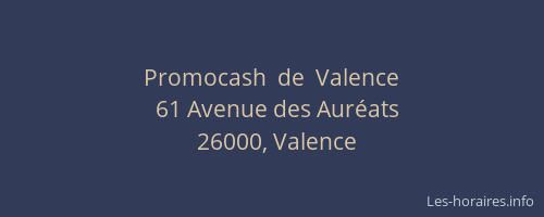 Promocash  de  Valence