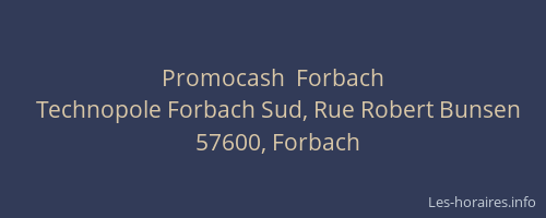 Promocash  Forbach