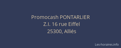 Promocash PONTARLIER
