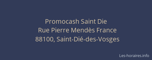Promocash Saint Die