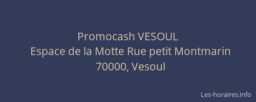 Promocash VESOUL