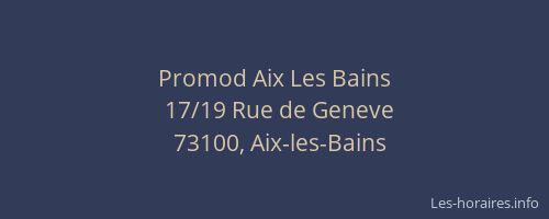 Promod Aix Les Bains