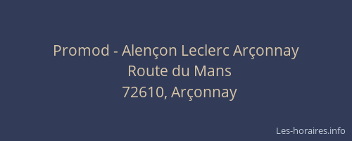 Promod - Alen&ccedil;on Leclerc Ar&ccedil;onnay