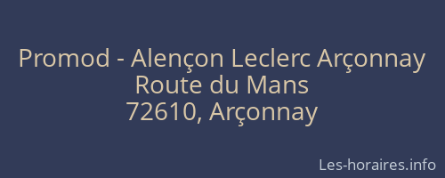 Promod - Alençon Leclerc Arçonnay