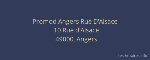 Promod Angers Rue D'Alsace