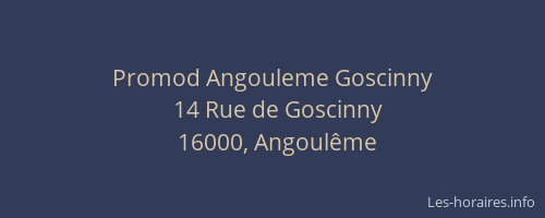 Promod Angouleme Goscinny
