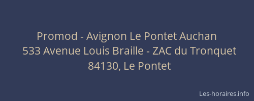 Promod - Avignon Le Pontet Auchan
